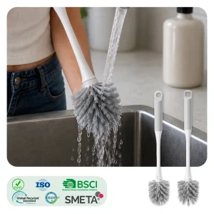 Baby Bottle Brush with Long Handle and Non-Scratch Bristles for Kitchen Cleaning