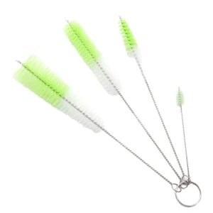 Baby Bottle Cleaning Brush Set with Soft Nylon Bristles and Stainless Steel Handle