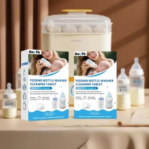 Baby Bottle Washer Detergent Tablets 50%-80% Active Ingredient Removes Milk Residue Odor Hypoallergenic Carbon Neutral