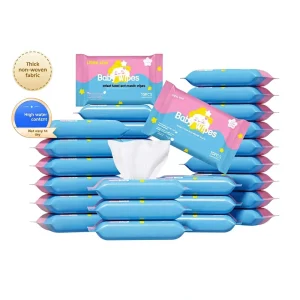 Baby Hand Mouth Wipes Portable Home Use Unscented 10 Piece Pack for Newborns Young Children