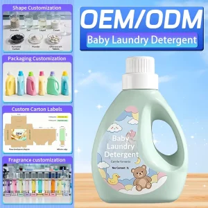 Baby Laundry Liquid with Natural Fragrance for Children’s Diaper Cleaning, Customized OEM Bottled, Factory Direct