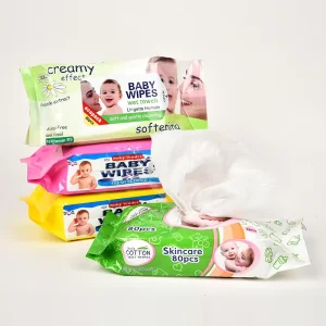 Baby Wet Cleaning Wipes Tissue Flushable Wipes for Baby Care 80 Counts Unscent OEM ODM
