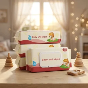 Baby Wet Wipes 60 Pcs 99% Pure Water Gentle Disposable Baby Wipes OEM ODM Private Label