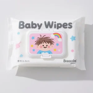 Baby Wet Wipes 80pcs 15x20cm Spunlace 60gsm Alcohol Free Unscented Natural Sensitive Skin Eco Friendly OEM ODM Private Skin Care