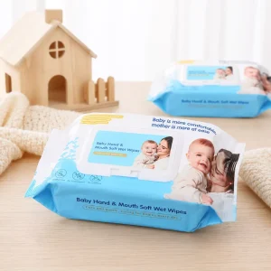 Baby Wet Wipes Spunlace Water Disposable Eco Friendly Flushable 80 PCS