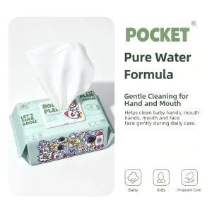 Baby Wipes 80 Sheets 200x145mm for Hand and Mouth Use Pregnancy Safe OEM
