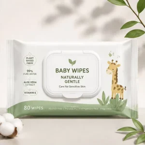 Baby Wipes Disposable Gentle Cleansing Eco-Friendly with Pure Water Ideal for Newborn Daily Use Custom Packaging