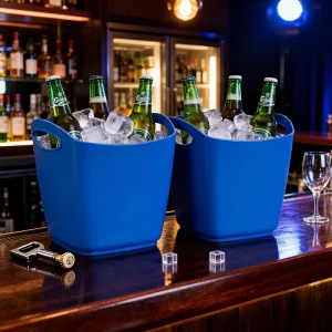 BaiLi BL 0057 Factory 4L Food Grade PP Plastic LED Ice Bucket Durable Beverage Chilling Tub Bar Party Wine for