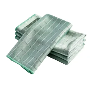 Bamboo Antibacterial Towels Microfiber Glass Cloth Absorbent Stripe Kitchen Wash Bamboo Cleaning Cloths