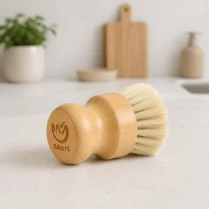 Bamboo Coconut Fiber Dish Brush for Dishes Pots Pans and Vegetables
