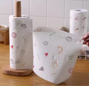 Bamboo Fiber 2 Ply Reusable Kitchen Paper Towels Roll