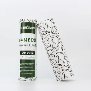Bamboo Fiber Cleaning Cloth Dish Towel Plain Style Kitchen Rag Eco-Friendly