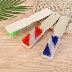 Bamboo Handle Nylon Bristle Shoe and Carpet Cleaning Brush