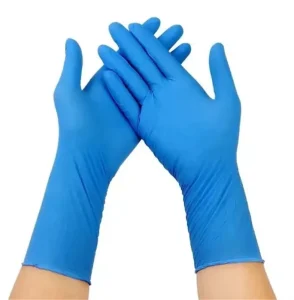 Bamboo Powder free Long Nitrile Gloves Color Black 4 Mil 6 Mil 8ml 12 Inch 400mm Salon 100 Box With Texture in Bulk