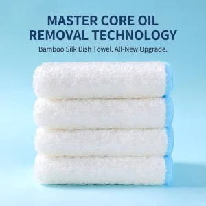 Bamboo Silk Core Oil Removing Absorbent Reusable Kitchen Cleaning Cloth for Home Restaurant Hotel Catering Dish Towel