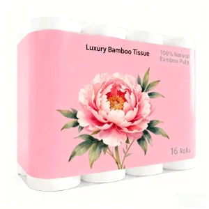 Bamboo Toilet Paper Strong Absorbent Soft Eco Friendly Biodegradable Custom Private Label Standard Roll 2-4 Ply Natural White