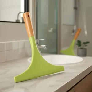 Bamboo Window Cleaning Wiper Silicon Squeegee