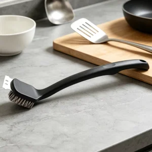 Barbecue Cleaning Brush With Scraper Barbecue Cleaner Grill Wire Brushes for Camping Outdoor Cooking