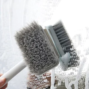 Bathroom Cleaning Brush Rotating Brush Stiff Bristles Plastic Long Handle Washbasins Sinks Household Cleaning Brush