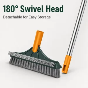 Bathroom Floor Scrub Brush with Stiff Bristles for Crevices