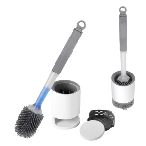 Bathroom TPR Soap-Dispensing Toilet Brush with Holder