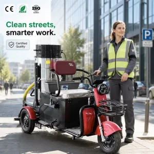Battery Industrial Vacuum Cleaner 1800W 24V 100Ah Lithium Rechargeable for Concrete Floor Cleaning