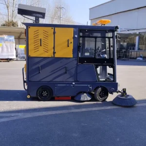 Battery-Operated Factory Road Sweeper and Floor Washer with Double Brushes