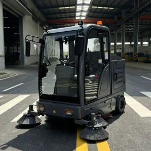 Battery-Operated Multifunctional Road Sweeper and Floor Washer for Factory, Parking Lot, Workshop, and Industrial Park