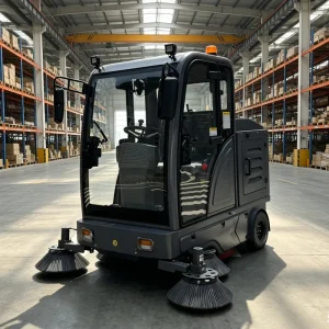 Battery-Operated Outdoor Sanitation Floor Sweeper for Community Roads, Industrial Parks and Property Management