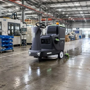 Battery Powered Floor Scrubber 24V 100Ah Ride on Cleaning Machine for Industrial Use