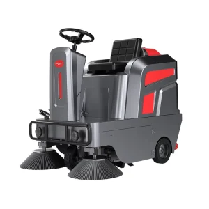 Battery-Powered Ride-On Floor Sweeper Auto-Cleaning Machine Electric Road Sweeper for Factory Workshop Warehouse Plant Area