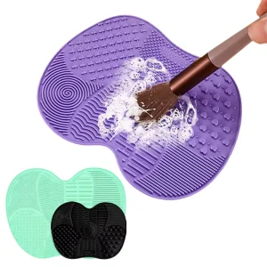 Beauty Sponge Makeup Brush Cleaning Mats Silicone Portable Cosmetic Brushes Tool Washing Cleaner Pads with Suction Cup