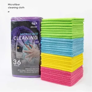 Best Seller Microfiber Square 250GSM 16×16 Bulk Packed Kitchen Microfiber Car Wash Cleaning Cloth Microfiber Towel for Vehicles
