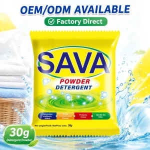 Best Selling Eco friendly 30g Super Bright High Foam Laundry Detergent Powder Fast Clean High Grade Washing Soap Apparel Africa