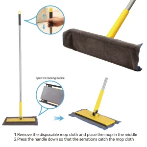 Best Selling Household Window Washing Mop Ergonomic Detachable Assemble Rod Removable Fabric for Space Efficient Storage