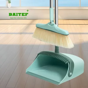 Better Life OEM ODM Modern Style Portable Lightweight Bristle Dustpan Comb Set Long Handle Upright Stand Waterproof Eco Friendly