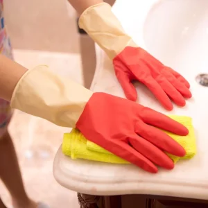 Bi-Color Latex Household Kitchen Cleaning Gloves