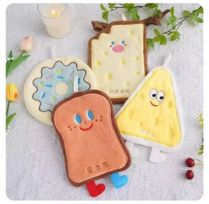 Bilov Cute Baking Series Kitchen Towel Thick Household Hanging Absorbent Cloth for Kitchen and Bathroom