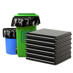 Bio Degradable Black Flat Bottom Refuse Bags Roll Bag Hdpe Garbage Biodegradable Trash Bags