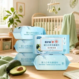 Biodegradable Baby Wipes Eco Friendly Plant Fiber 80 Pcs Factory CE ISO Certified