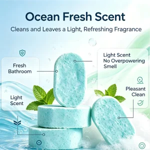 Biodegradable Bathroom Cleaner Tablets Eco Friendly Multi Surface Cleaning Tablets for Sustainable Household Maintenance
