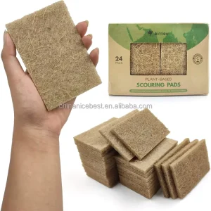 Biodegradable Coconut Fiber Non-Scratch Scrubbing Pads for Dishes, Pots, and Pans