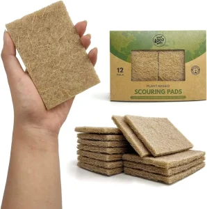 Biodegradable Coconut Fiber Scrubbing Pads for Dishes and Pots Non-Scratch Scouring Pads