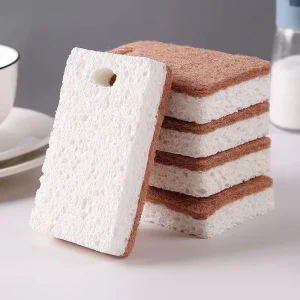 Biodegradable Compostable Cellulose Coconut Walnut Scrubber Sponge Eco-Friendly Quick-Drying Dish Sponge