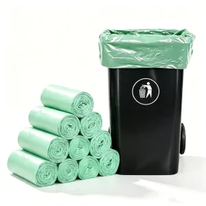 Biodegradable Compostable Disposable Custom Plastic Trash Bags with Star Seal Bottom for Outdoor Use