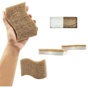 Biodegradable Compostable Kitchen Sponge Cellulose Coconut Walnut Scrubber