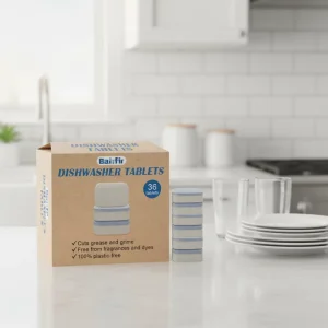 Biodegradable Disposable Dishwasher Detergent Tablets Eco Friendly Deep Cleaning for Stain and Garbage Removal