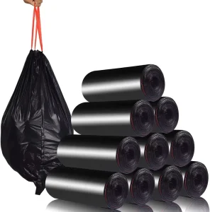 Biodegradable Disposable Household Trash Bags 13 33 55 Gallon Drawstring Corn Starch Garbage Bags