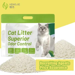 Biodegradable Eco Friendly Cassava Cat Litter with Green Tea Scent Extra Odor Control & 99% Dust Free Packaging