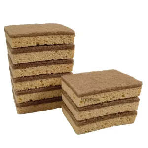 Biodegradable Eco-Friendly Kitchen Sponge Natural Compostable Cellulose Coconut Walnut Scrubber Sponges & Scouring Pads